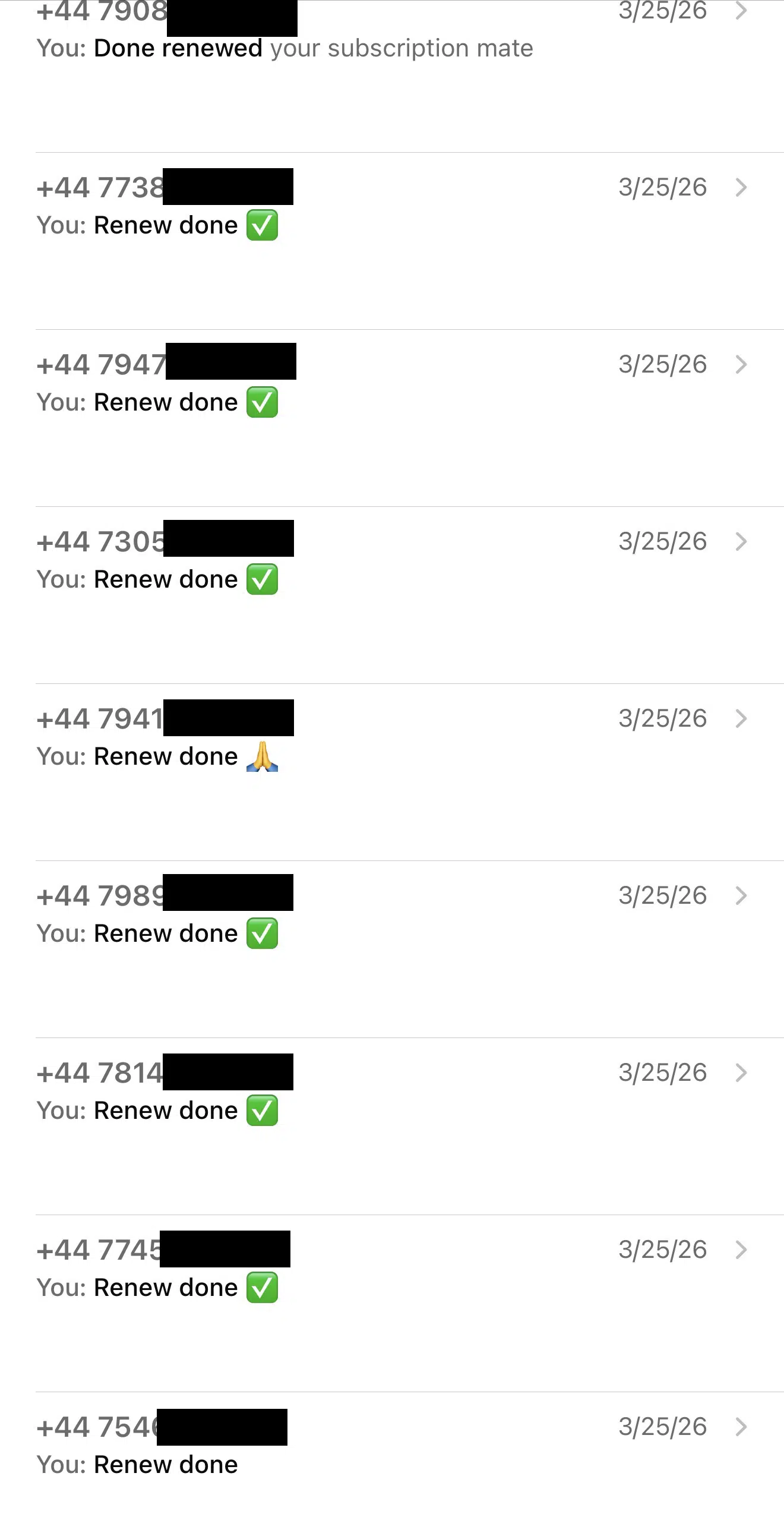 Anonymised customer review screenshot supplied to the support team