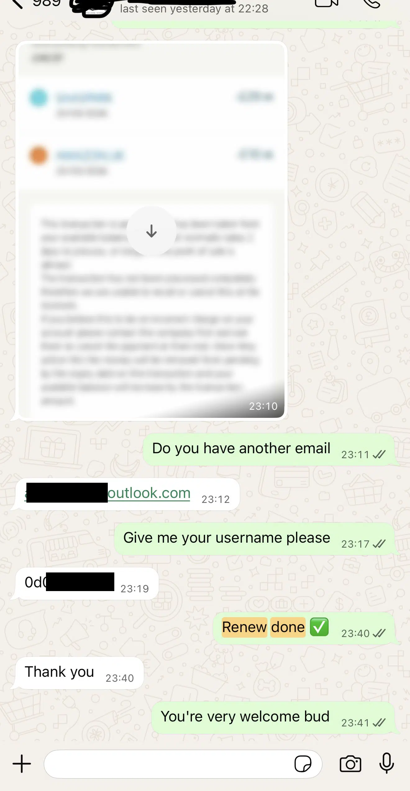 Anonymised customer feedback screenshot regarding streaming support