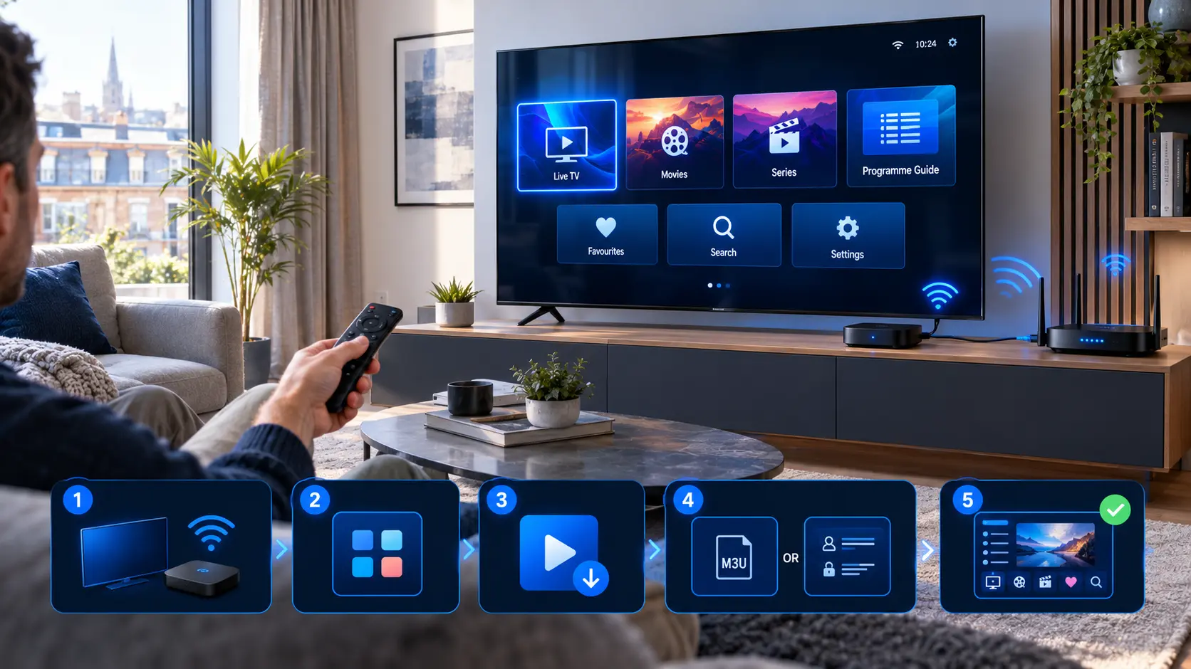 How to set up IPTV on Android TV using a compatible media player