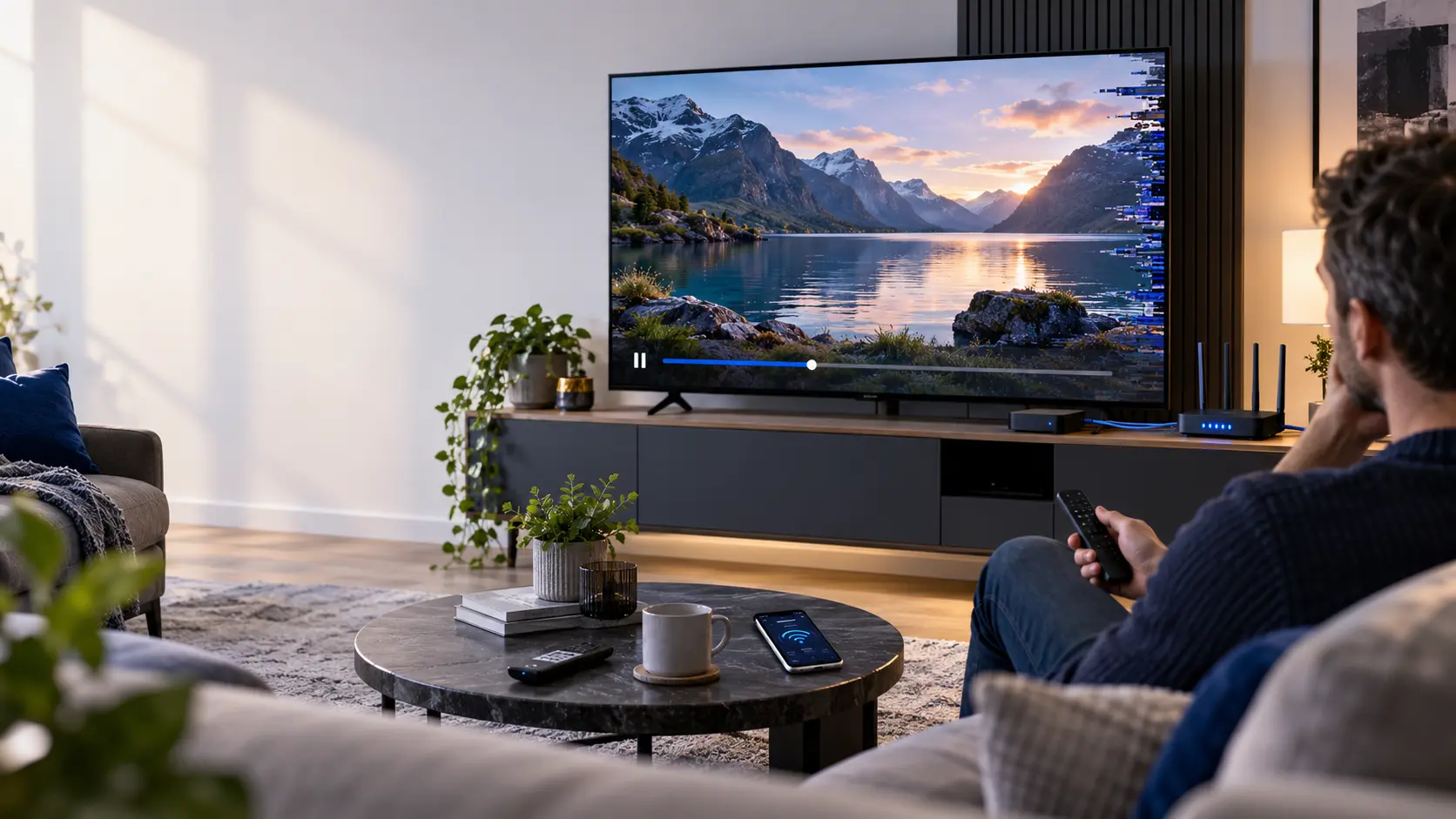 IPTV keeps freezing on a Smart TV with a home Wi-Fi router and streaming device
