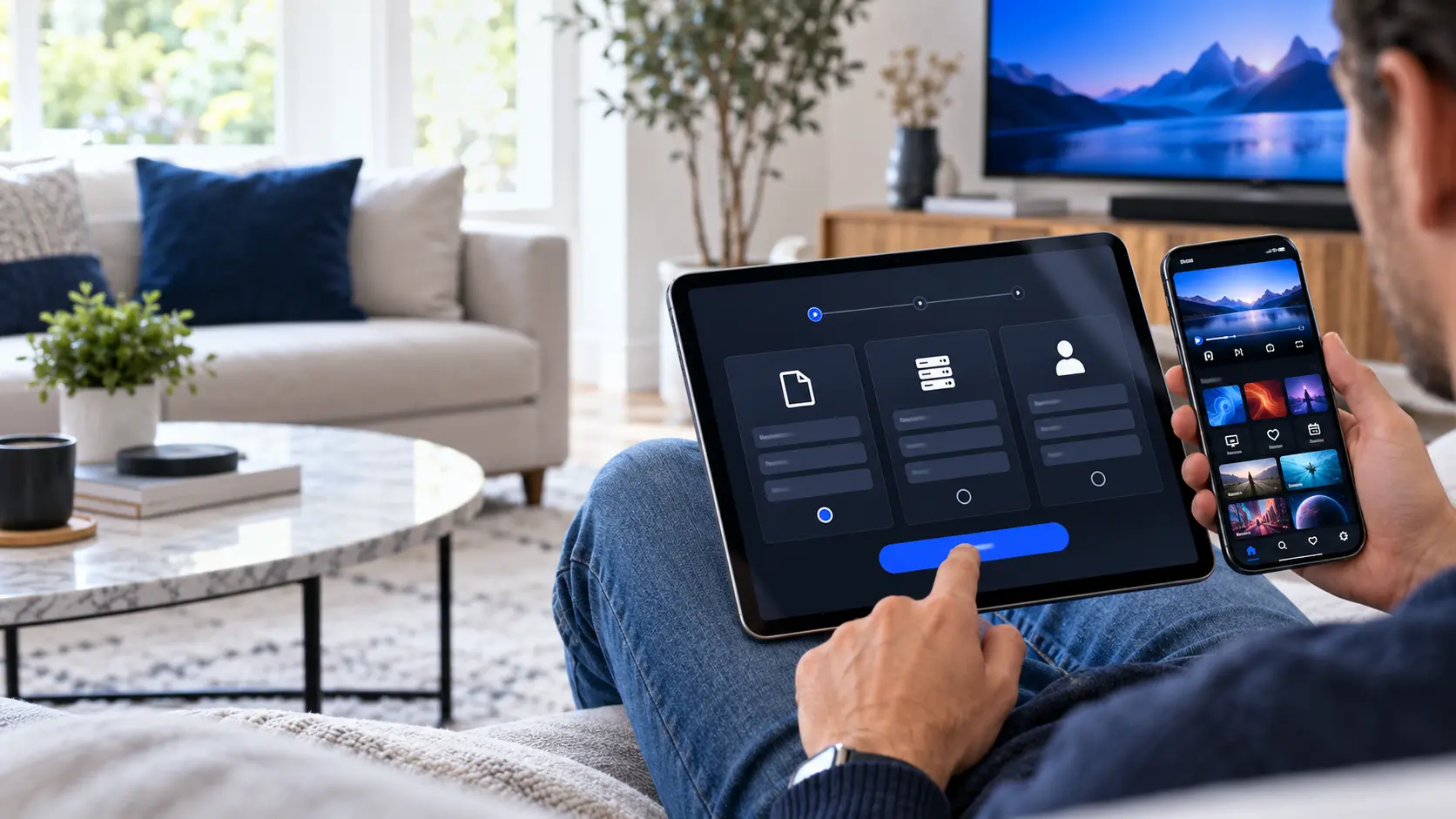 IPTV on iPhone and iPad installation guide showing a mobile streaming setup